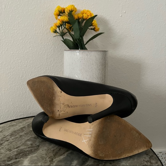 Saks Fifth Avenue Leather Black Pumps - Picture 9 of 11